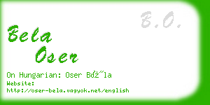 bela oser business card